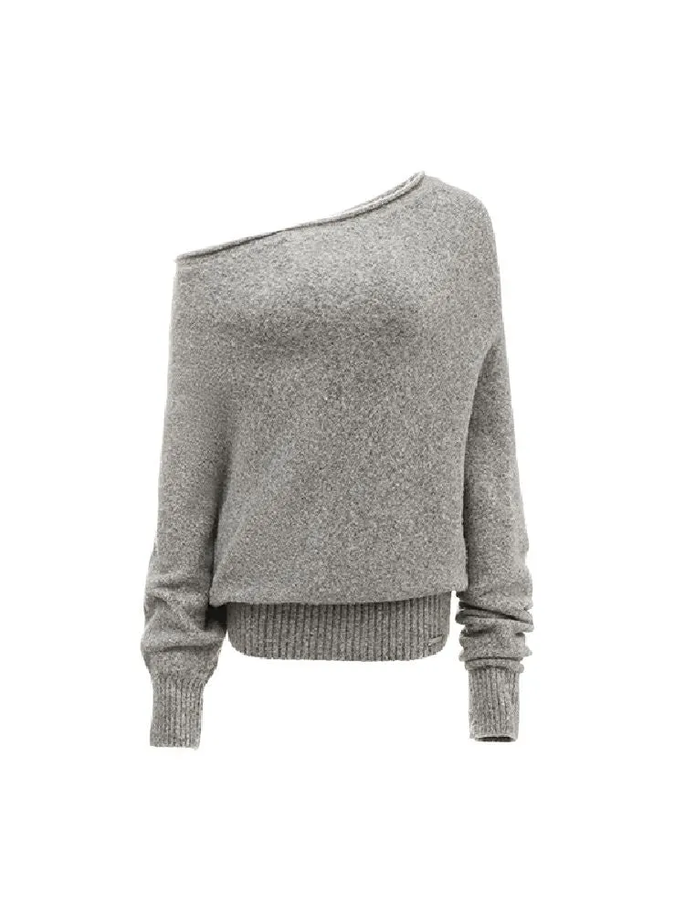 Slant Shoulder Sweater【s0000010646】