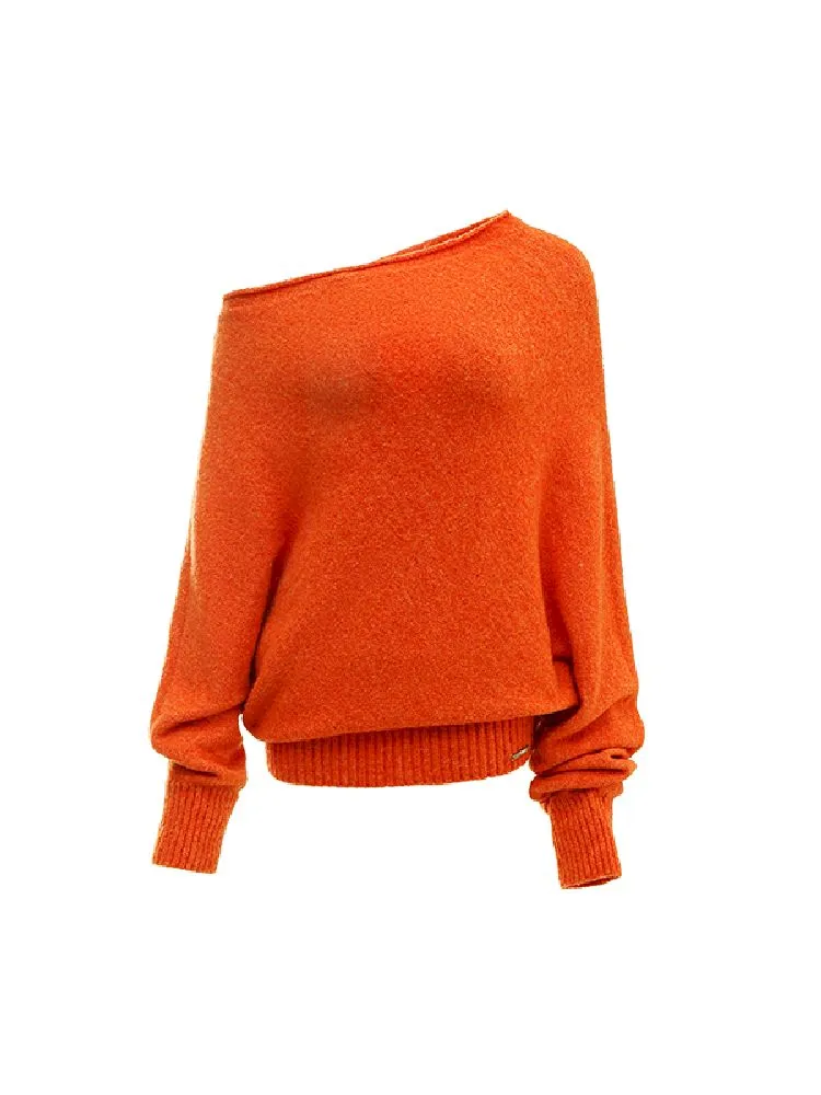 Slant Shoulder Sweater【s0000010646】
