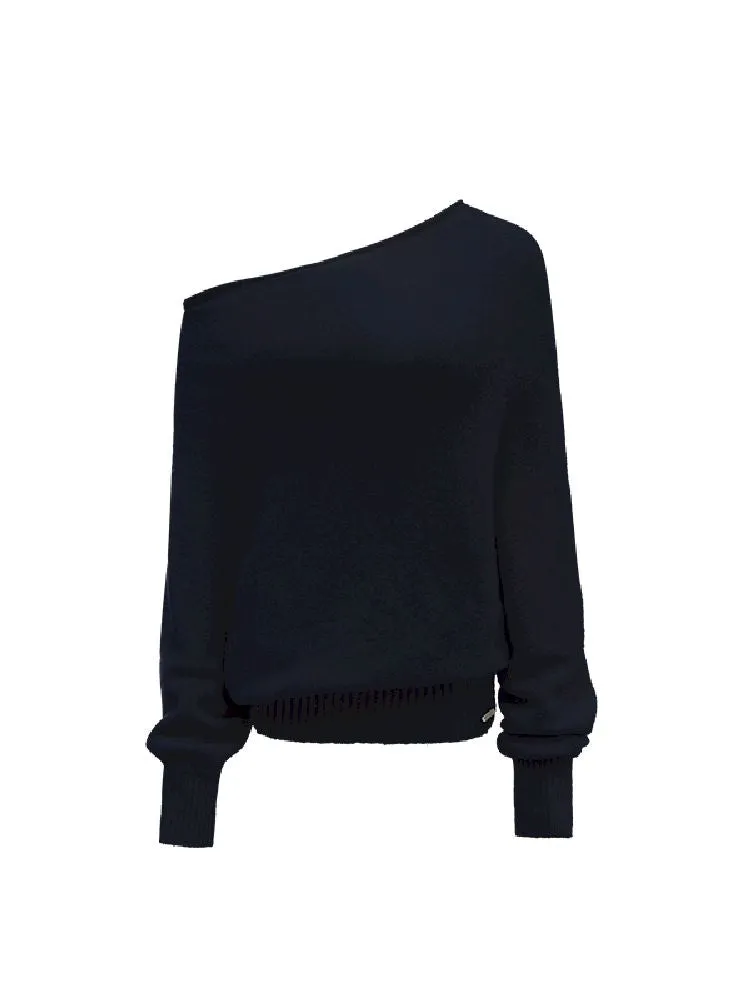 Slant Shoulder Sweater【s0000010646】