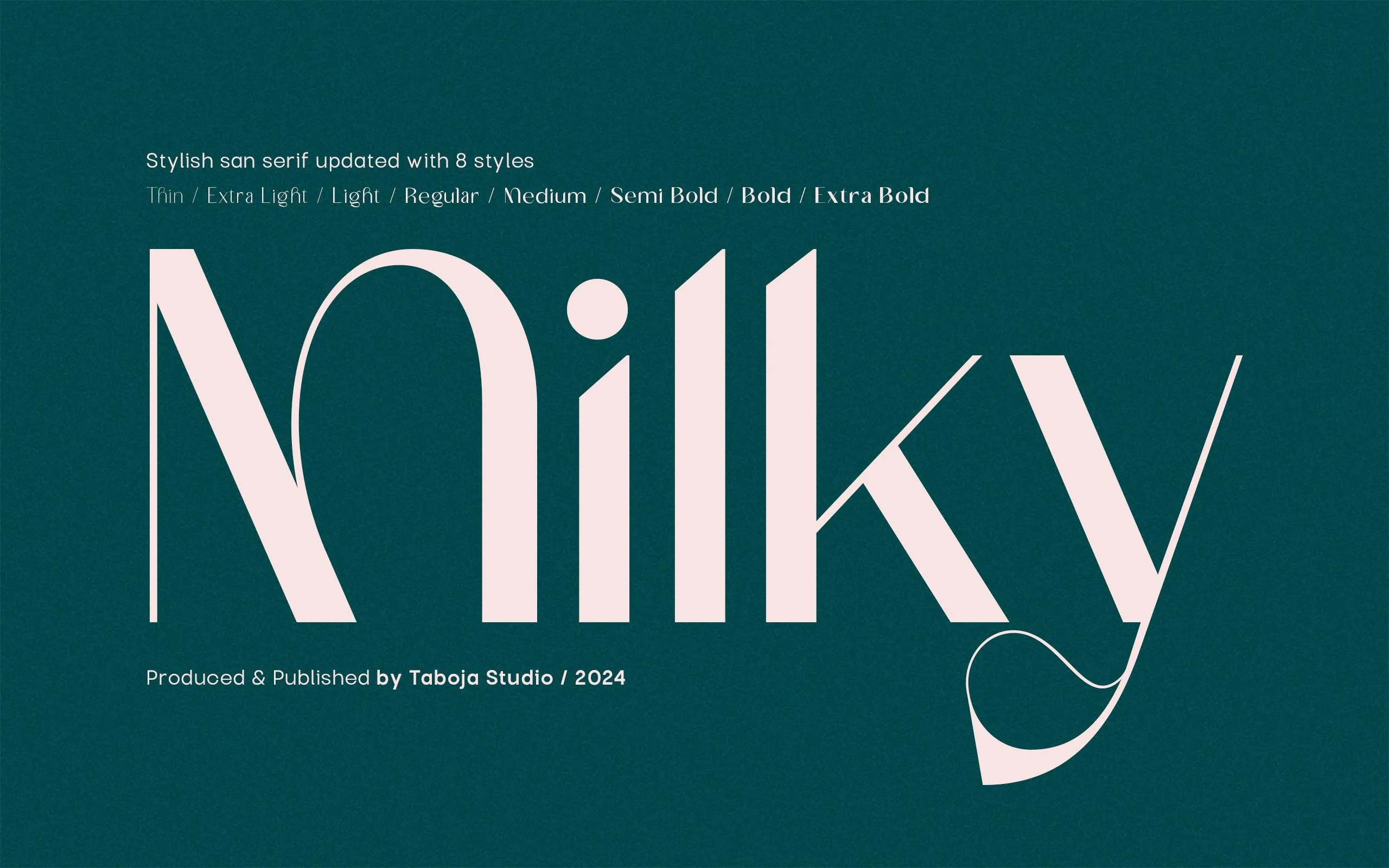 TBJ Milky – 8 Styles Boldly Sans