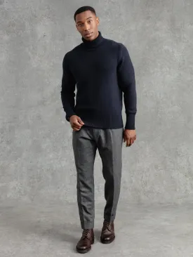 The Cashmere Submariner Rollneck - Midnight