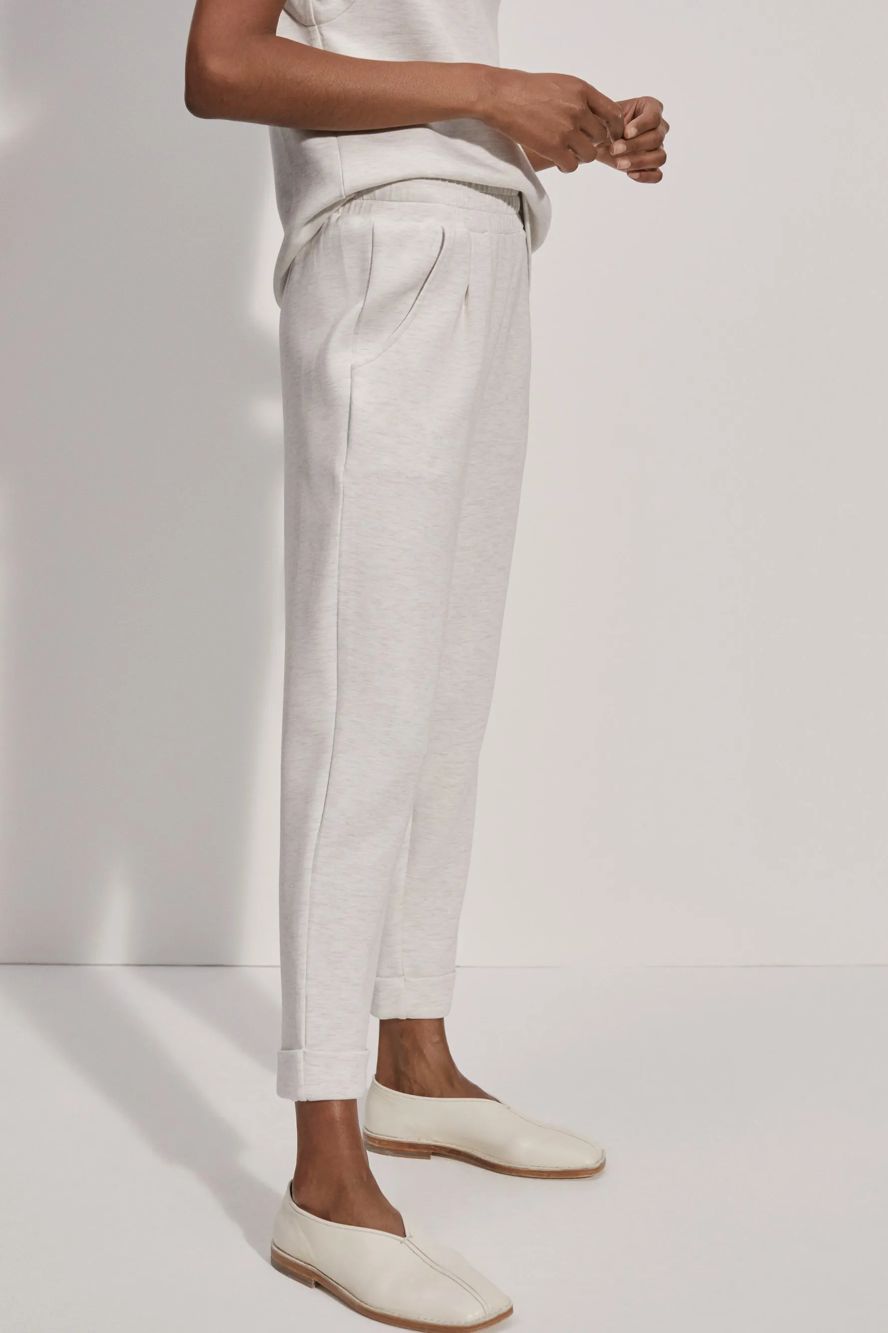 The Rolled Cuff Pant 25 - Ivory Marl