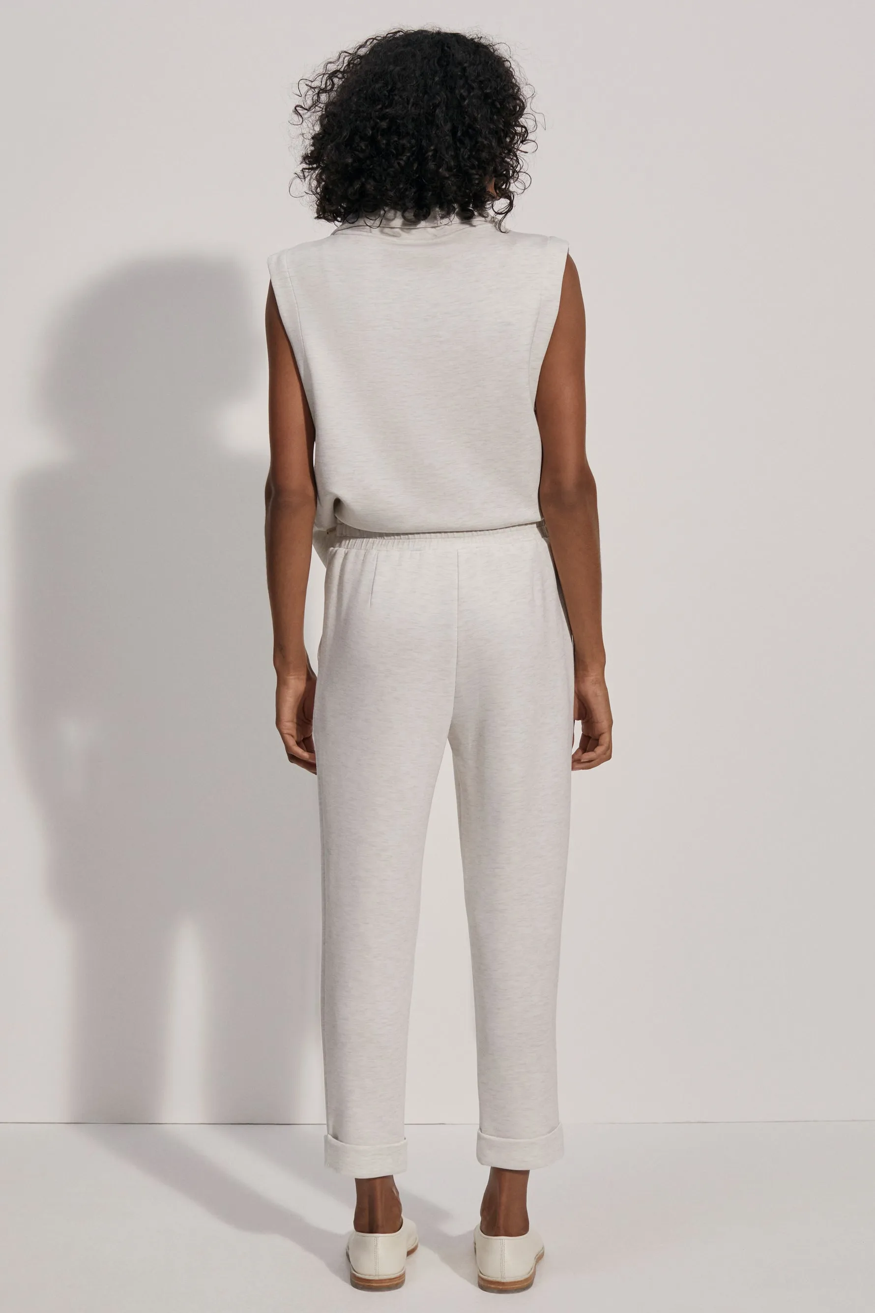 The Rolled Cuff Pant 25 - Ivory Marl