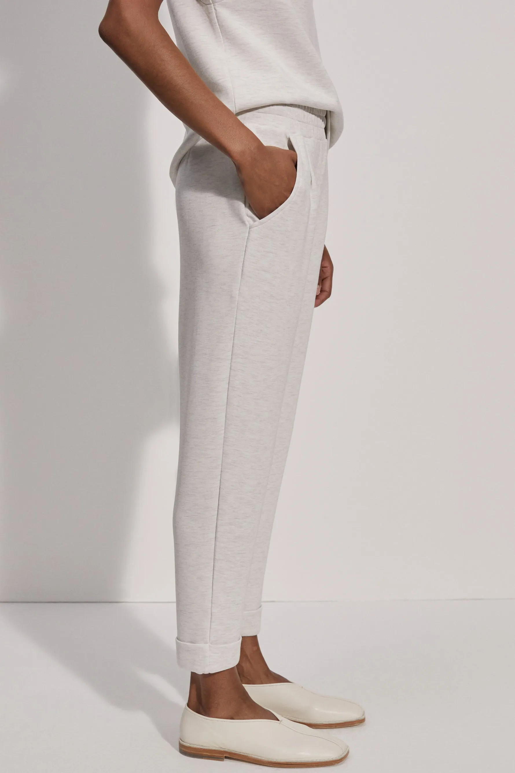 The Rolled Cuff Pant 25 - Ivory Marl