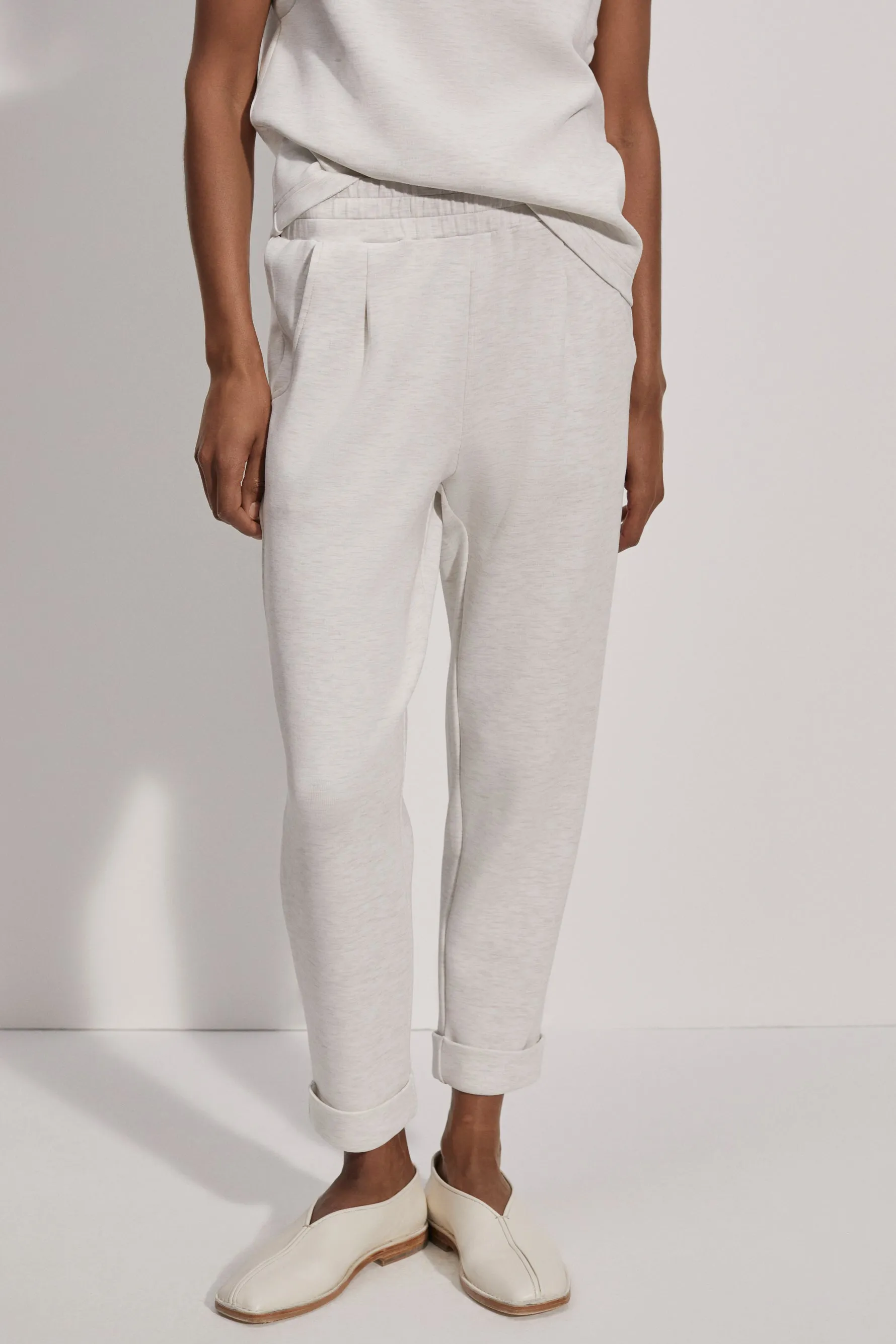 The Rolled Cuff Pant 25 - Ivory Marl