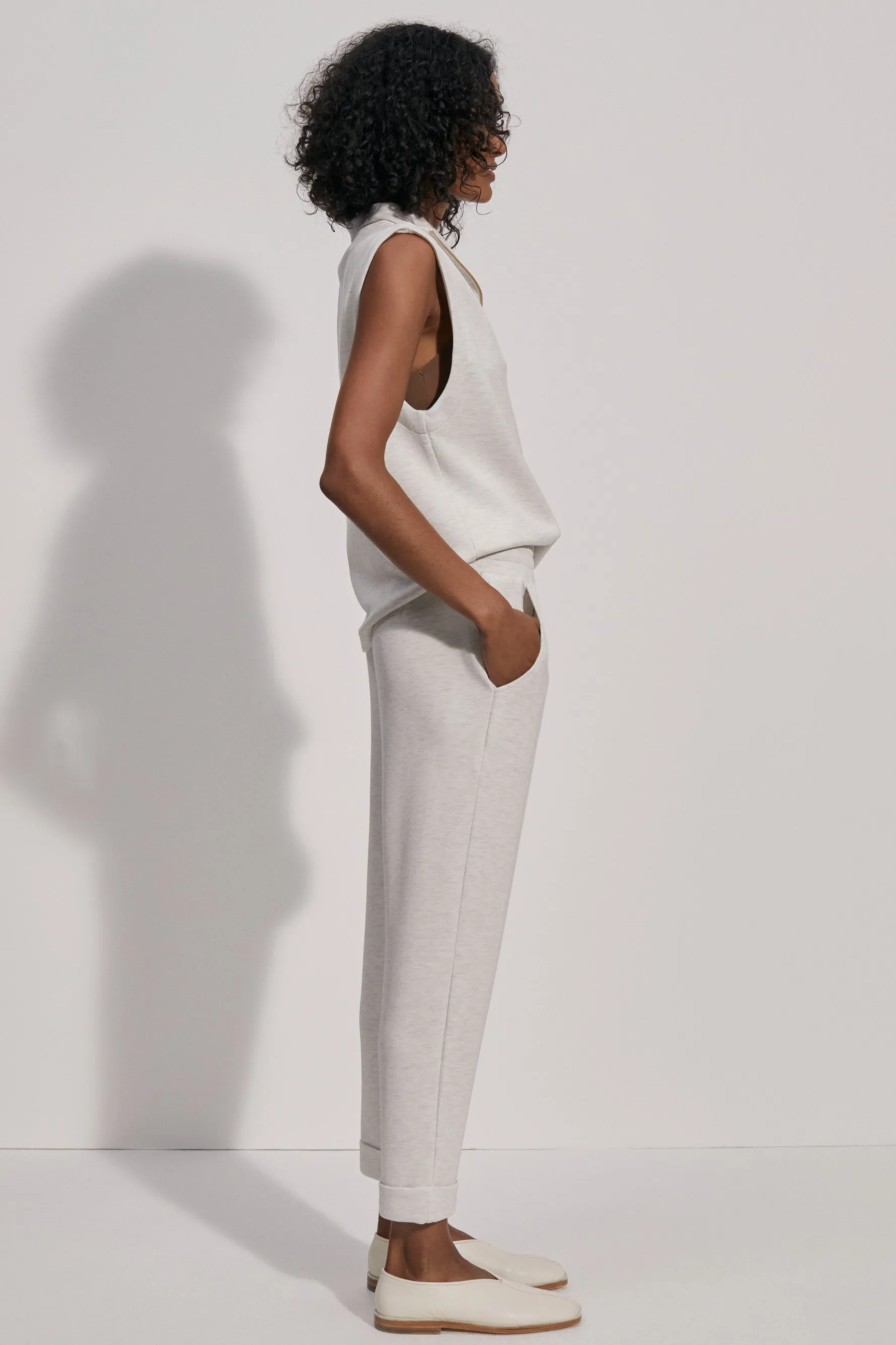 The Rolled Cuff Pant 25 - Ivory Marl