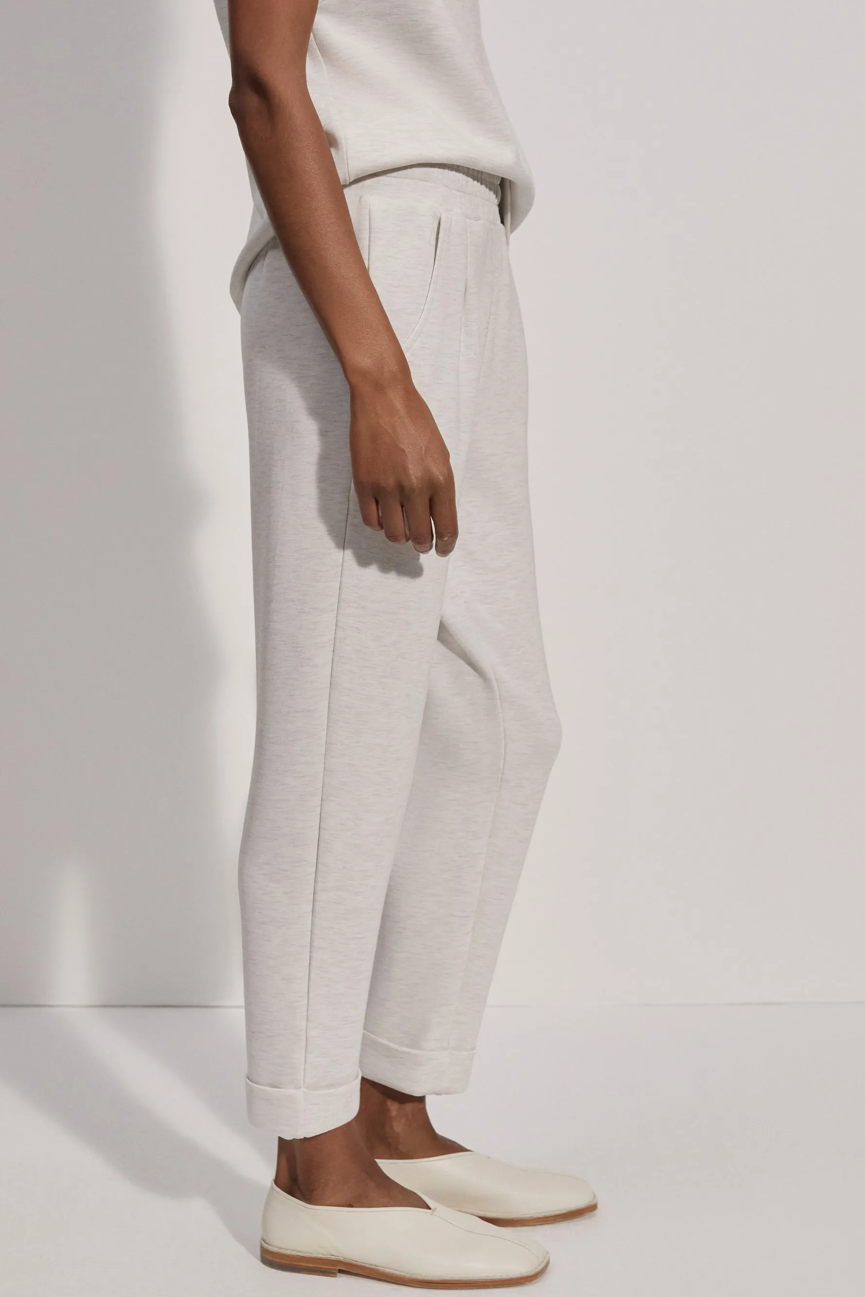 The Rolled Cuff Pant 25 - Ivory Marl