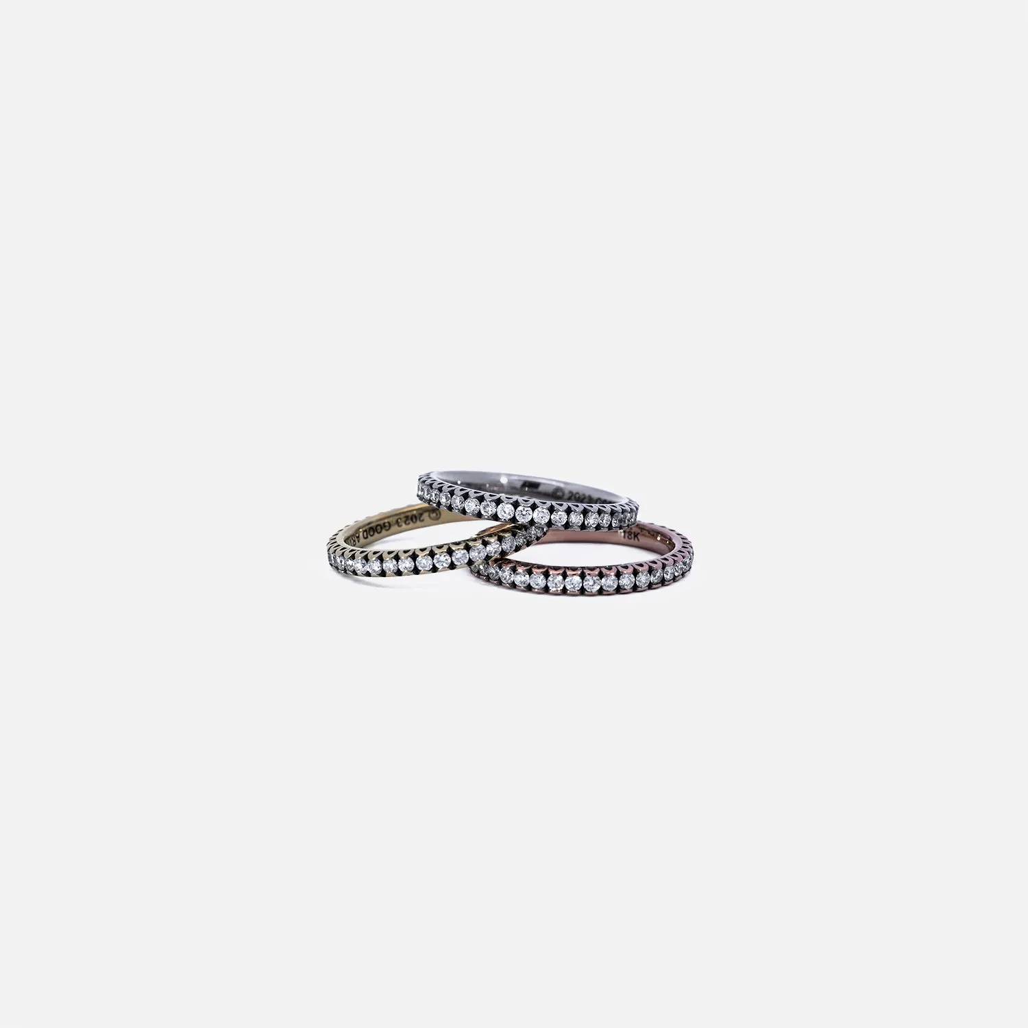 Tiny Petals Eternity Band | White Diamonds - 1.5mm