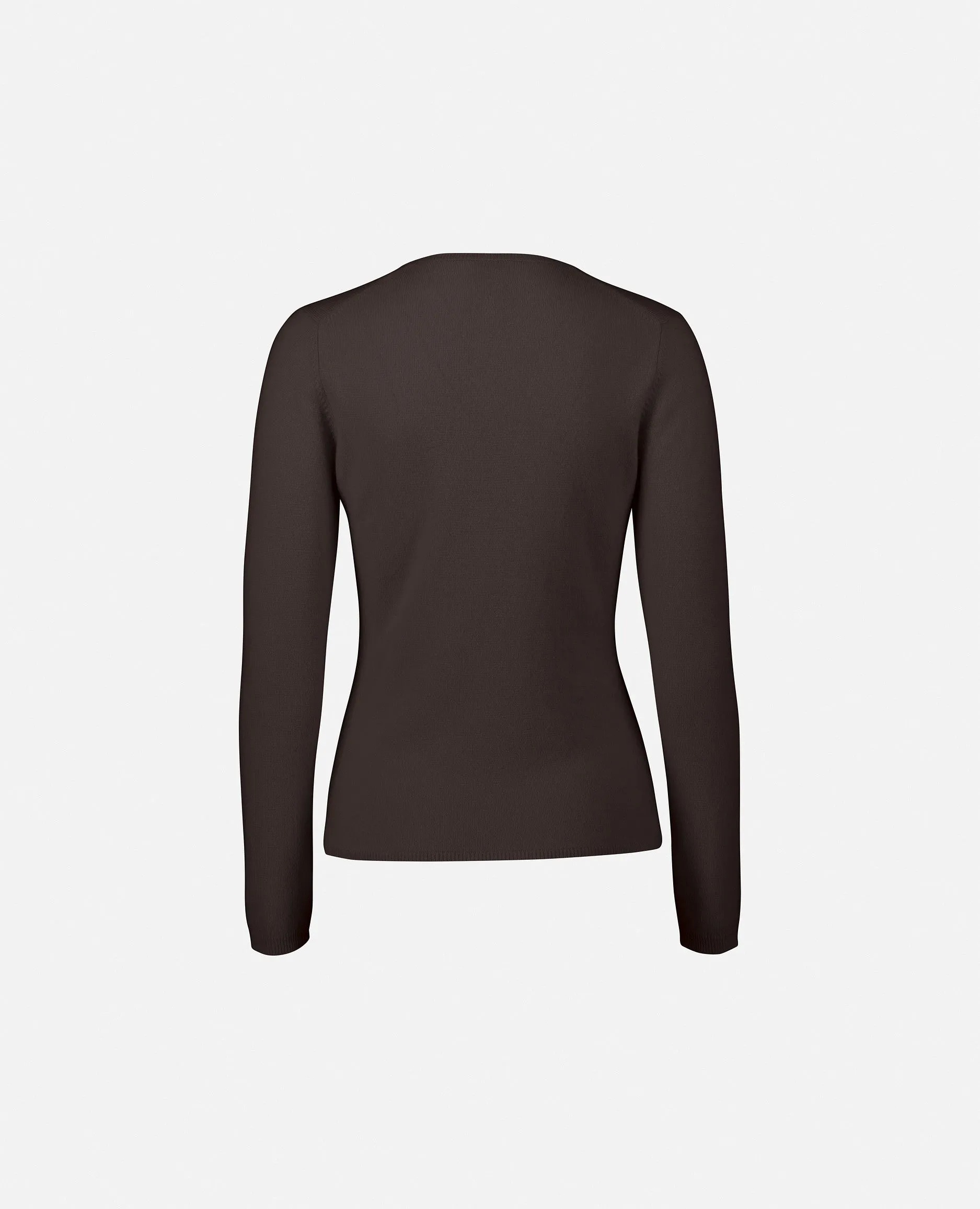 V-Pullover aus Cashmere in Braun