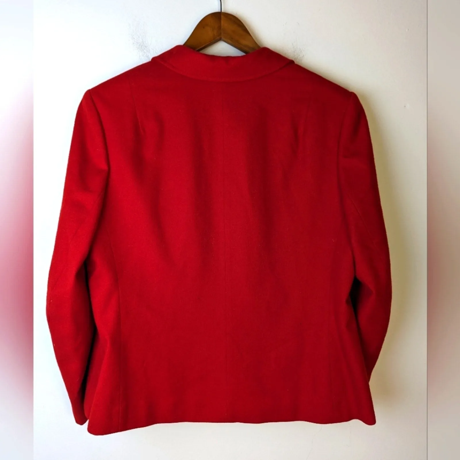 Vintage Pendleton Red  Wool Blazer / 18R