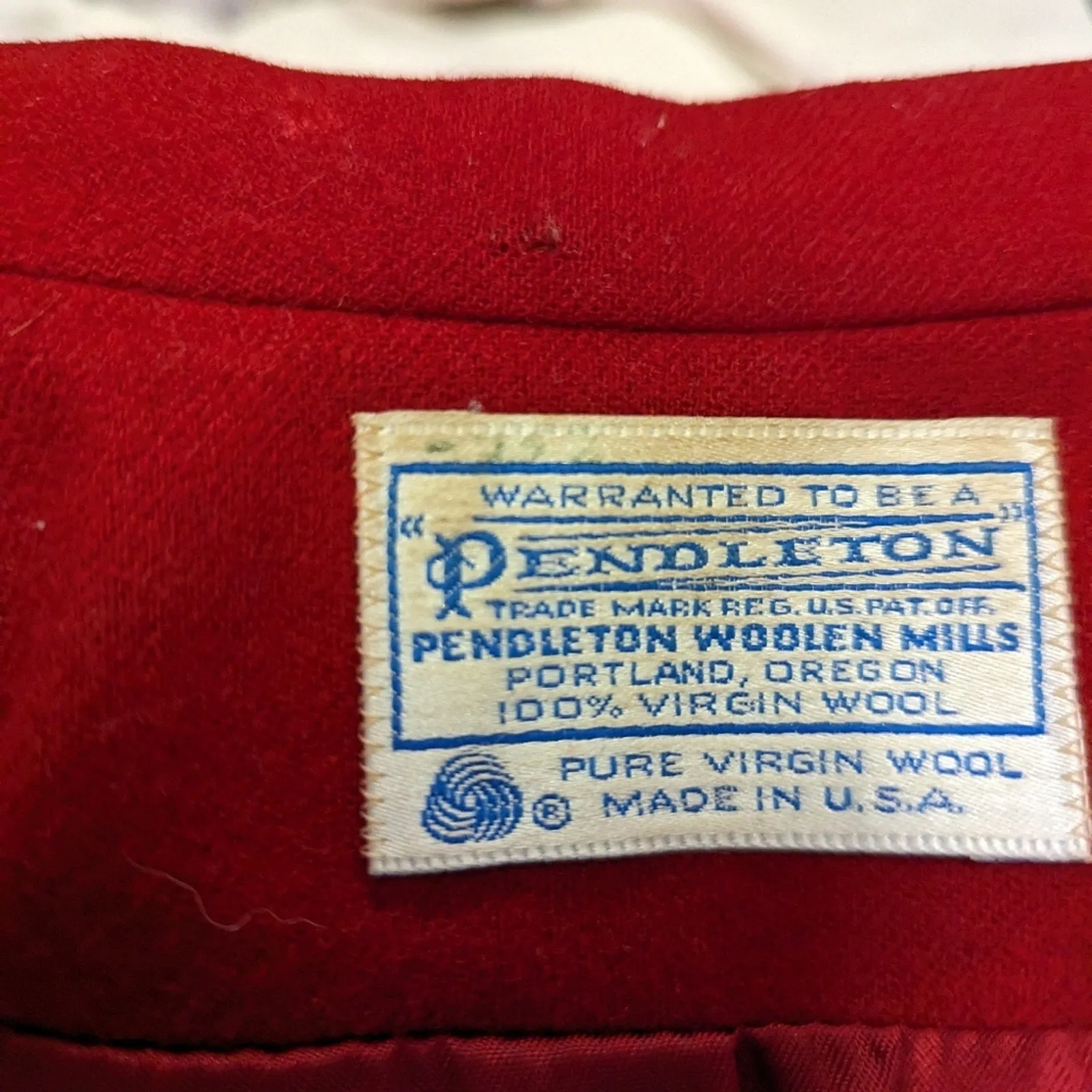 Vintage Pendleton Red  Wool Blazer / 18R