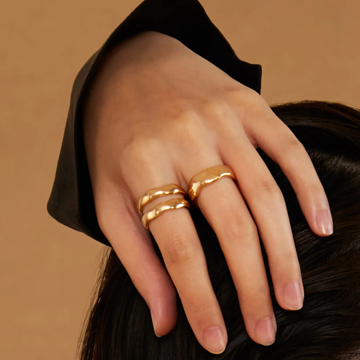 Wavi Ring - Thick - Gold