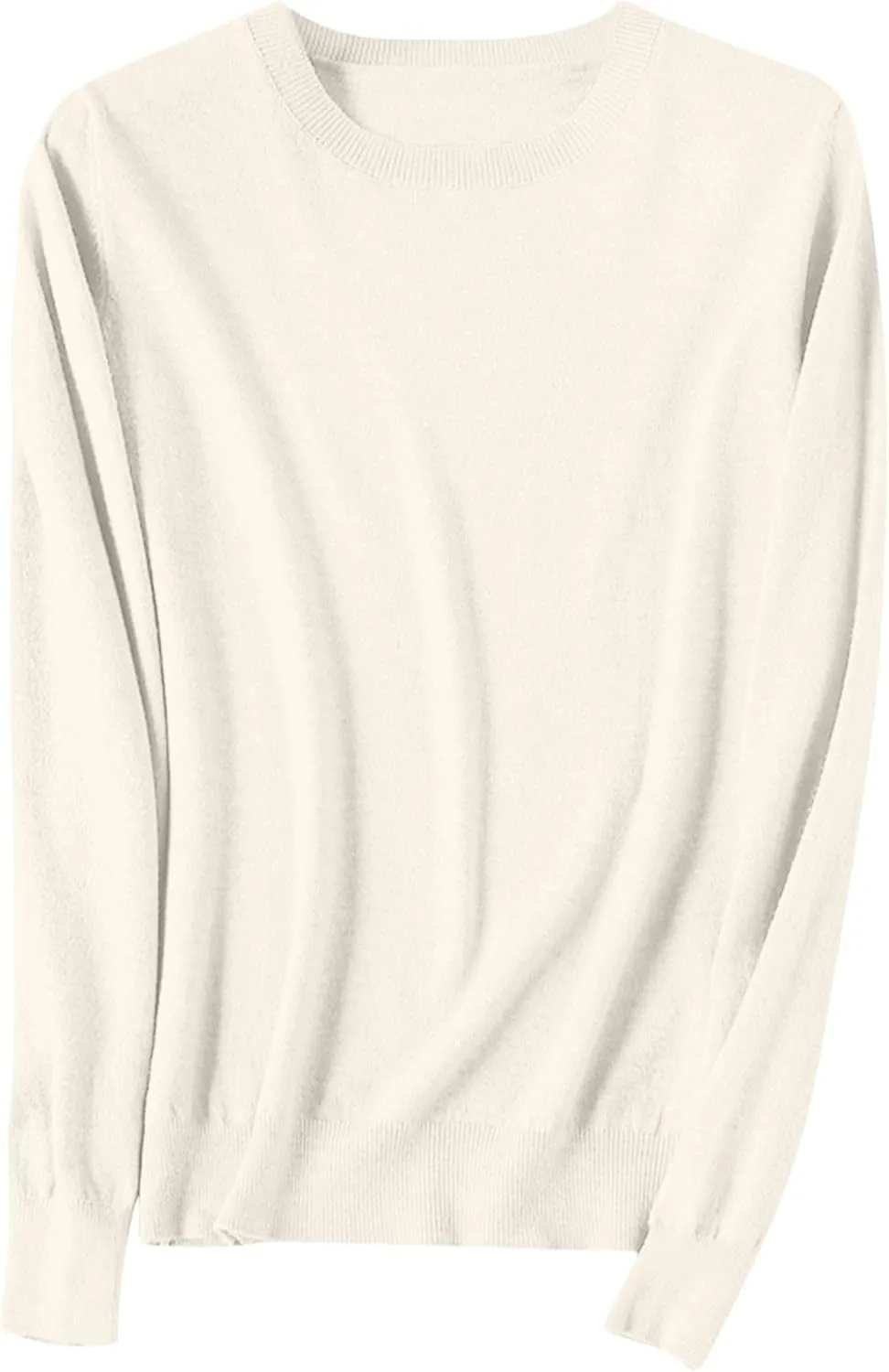Wkishenl Cashmere Sweaters for Women Long Sleeve Crewneck/V-Neck Knit Pullover Classic Solid Shirts Fall Fashion Clothes 2025