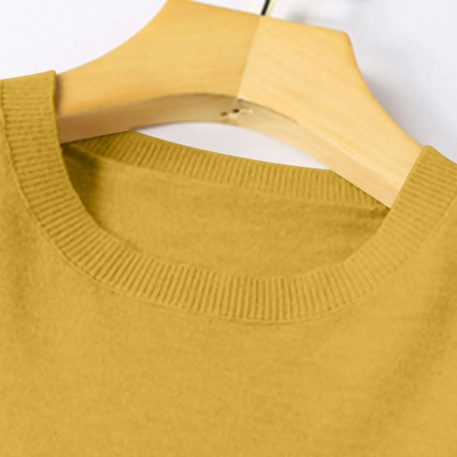 Wkishenl Cashmere Sweaters for Women Long Sleeve Crewneck/V-Neck Knit Pullover Classic Solid Shirts Fall Fashion Clothes 2025