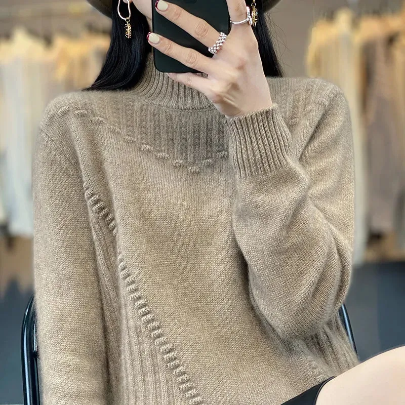 Women's Winter Thickened Pure Wool Sweater