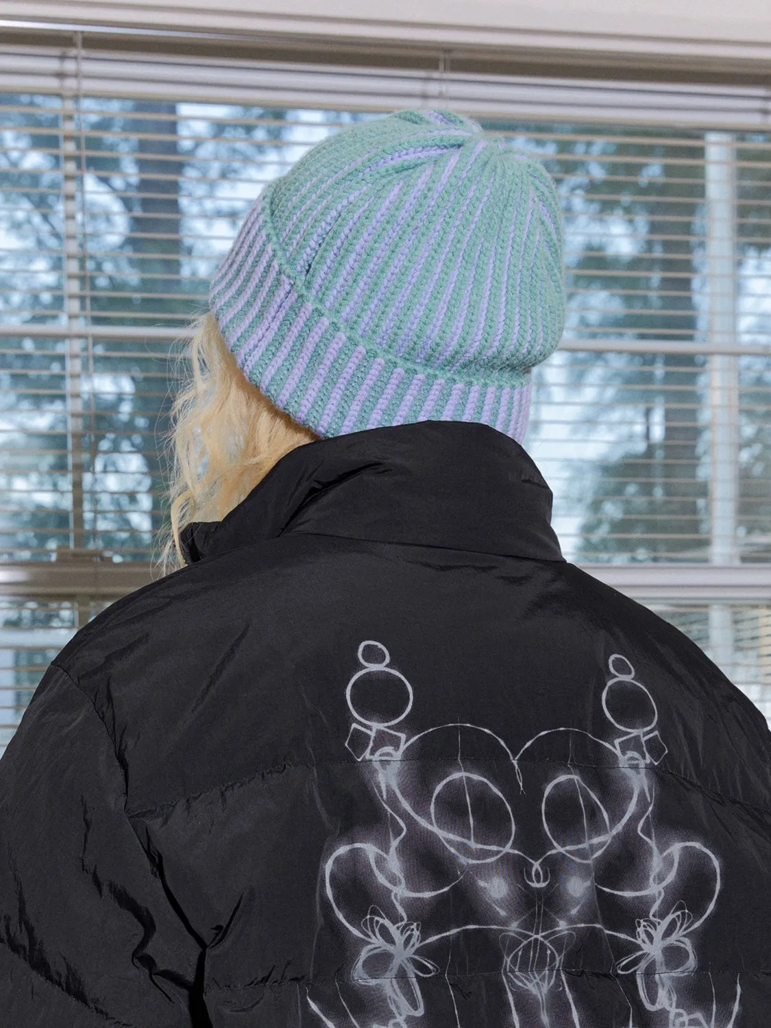 Wool Warm Two Color Cold Hat【s0000004341】