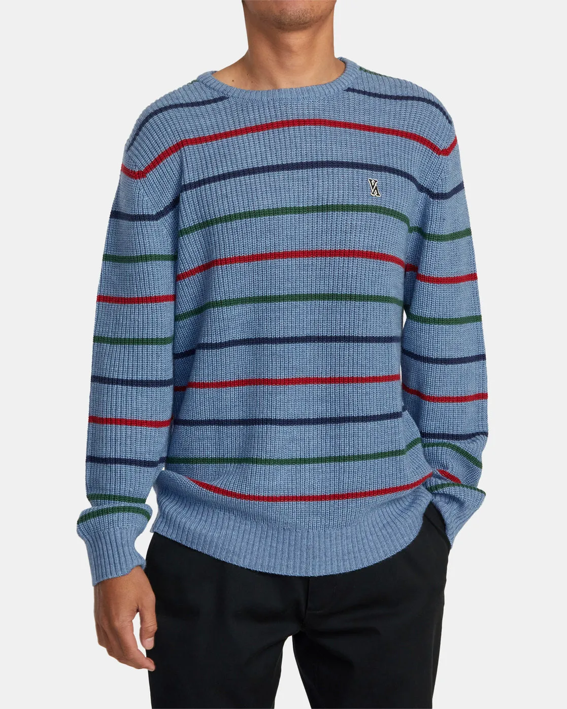 Yalla Stripe Sweater - Blue Heather