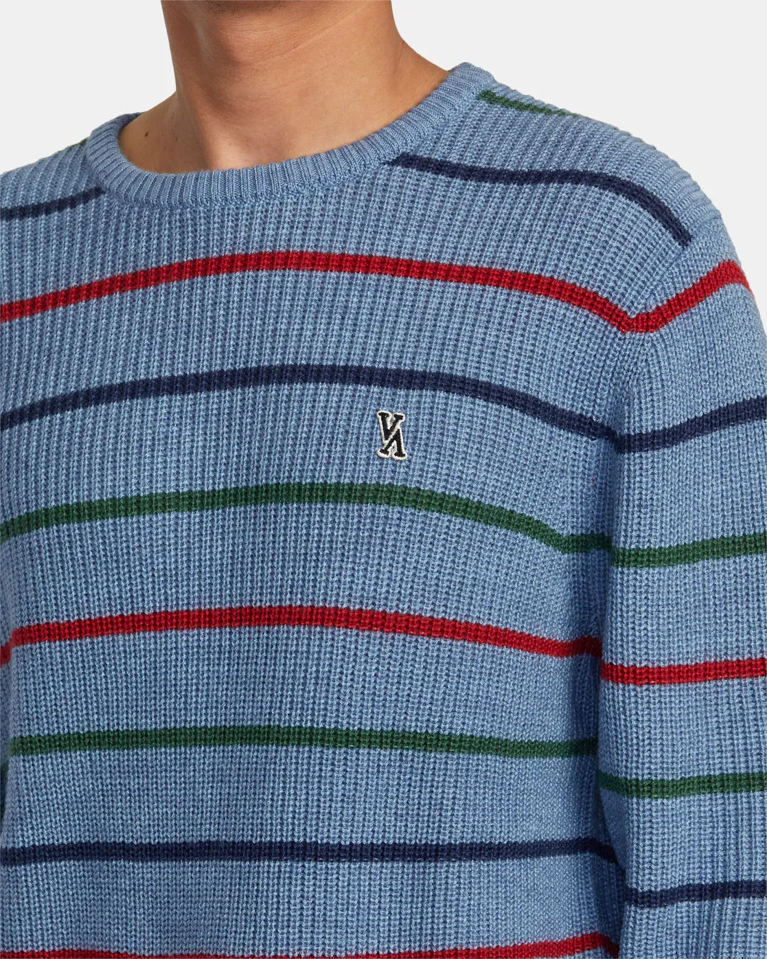 Yalla Stripe Sweater - Blue Heather