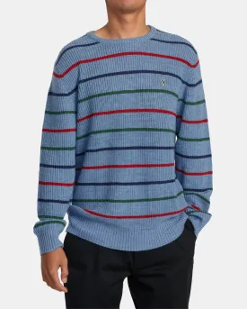 Yalla Stripe Sweater - Blue Heather