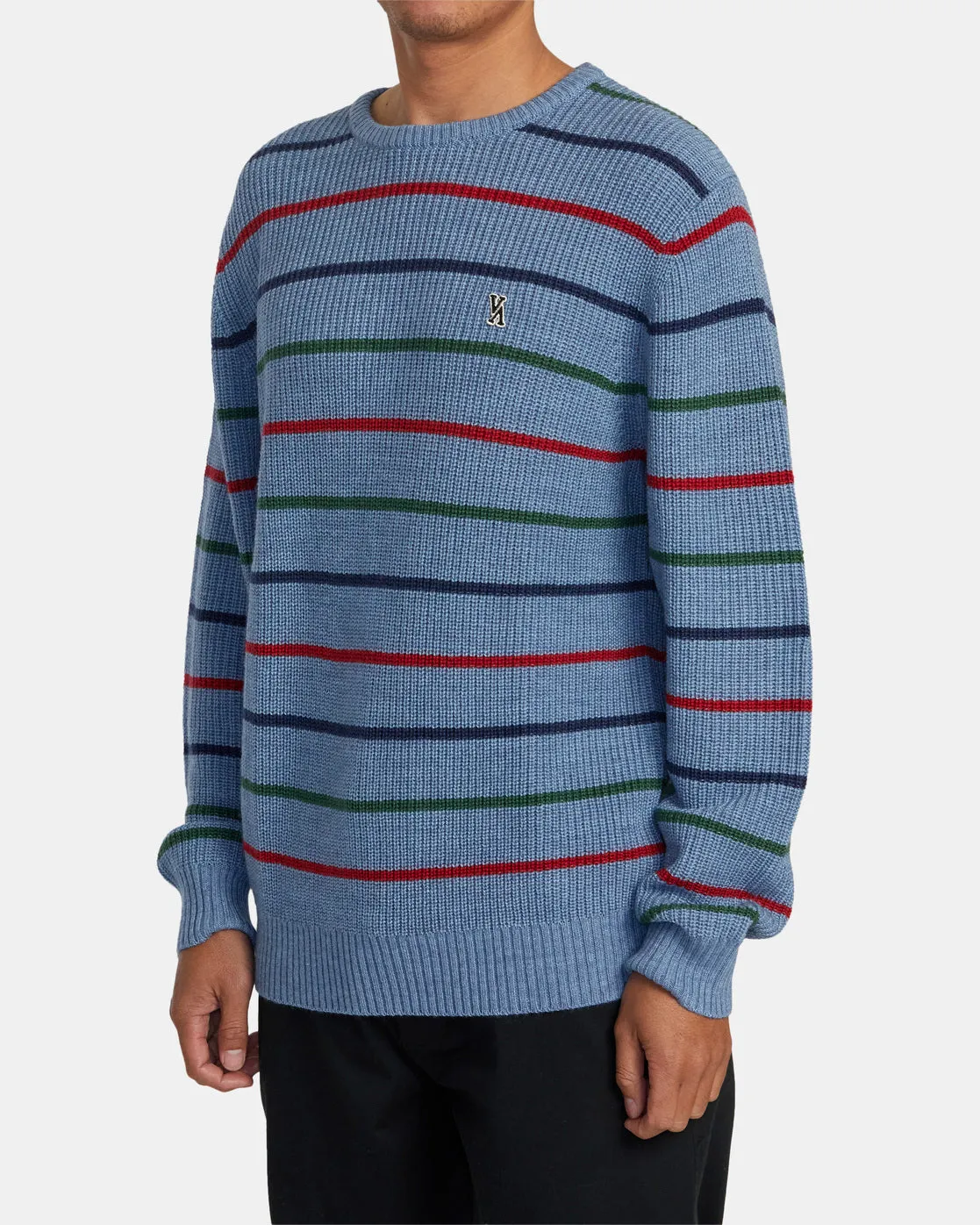 Yalla Stripe Sweater - Blue Heather