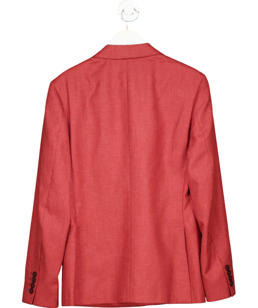 Zebel Red Double Breasted Wool Jacket UK 40" CHEST